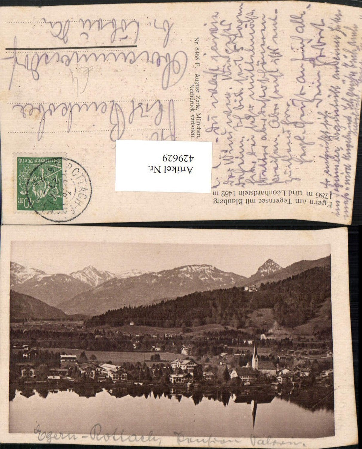 429629,Egern am Tegernsee Totale m. Blauberg Bergkulisse