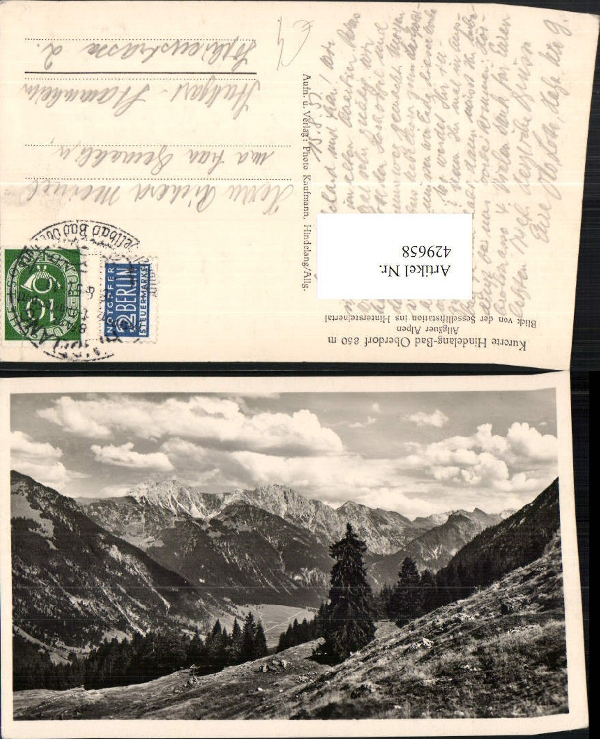 429658,Bad Hindelang Oberdorf Blick ins Hintersteinertal Bergkulisse