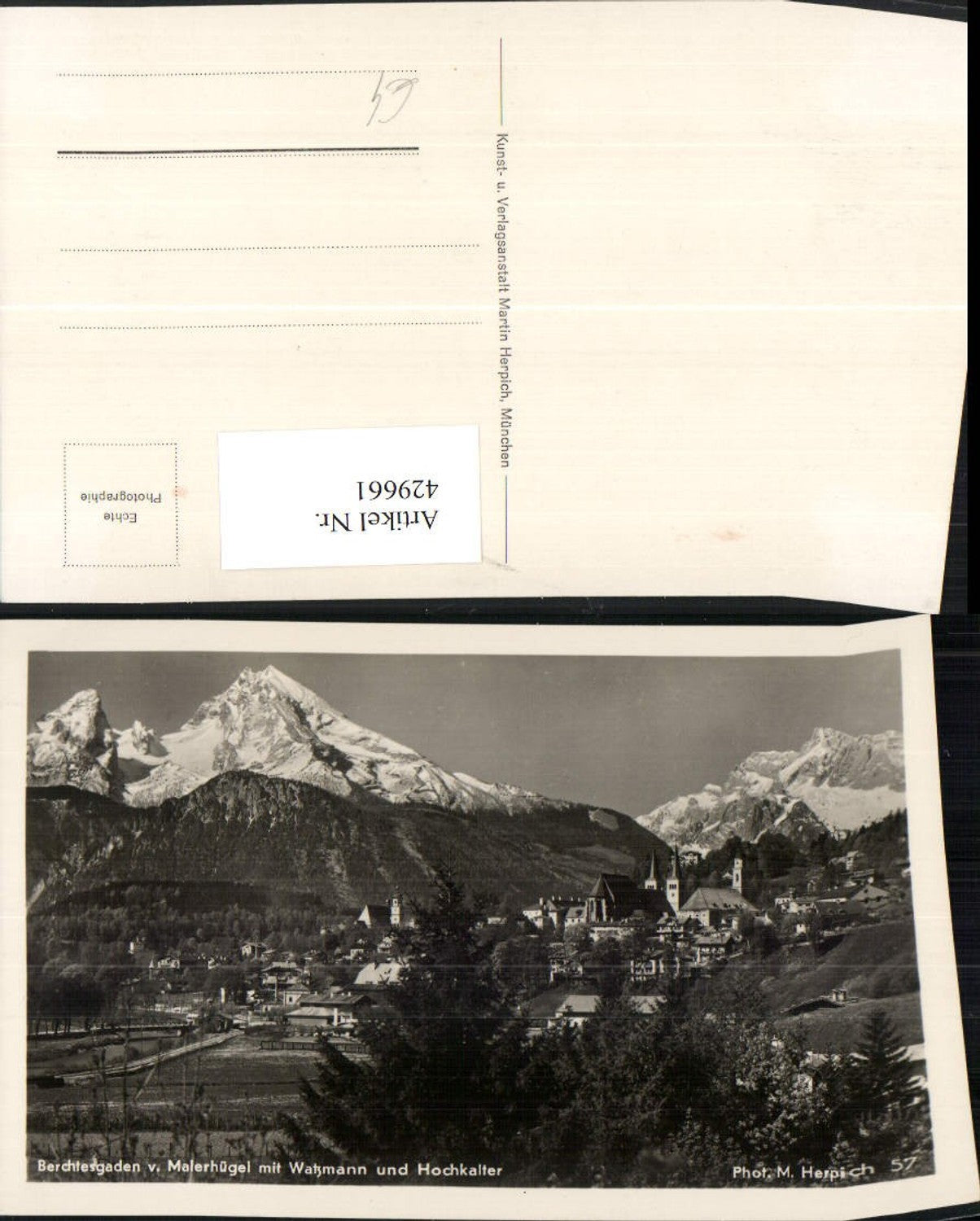 429661,Berchtesgaden Totale m. Watzmann u. Hochkalter Bergkulisse