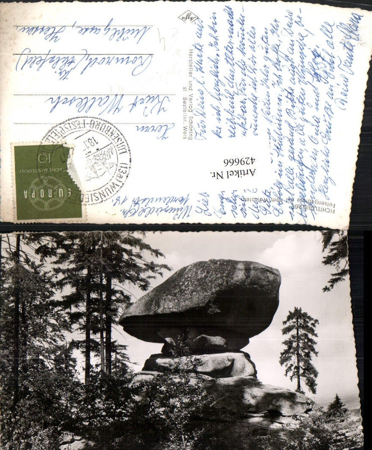 429666,Fichtelgebirge Wunsiedel Felsengebilde auf dem Waldstein Felsformation