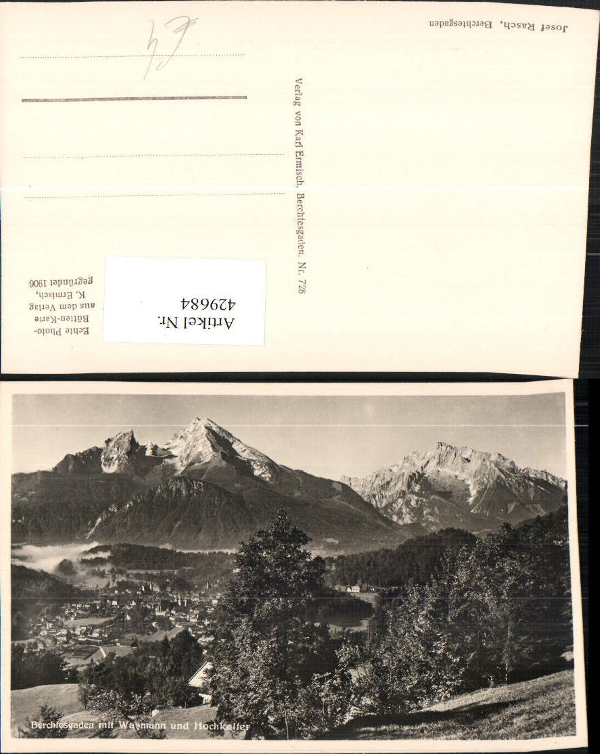 429684,Berchtesgaden Totale m. Watzmann u. Hochkalter Bergkulisse