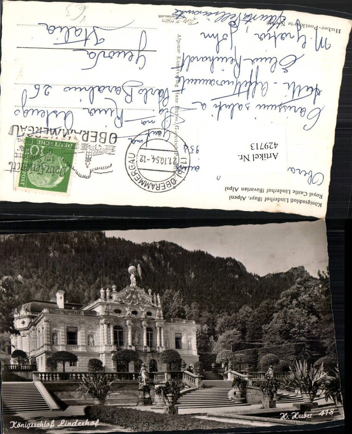 429713,Königsschloss Schloss Linderhof b. Ettal pub H. Huber 418