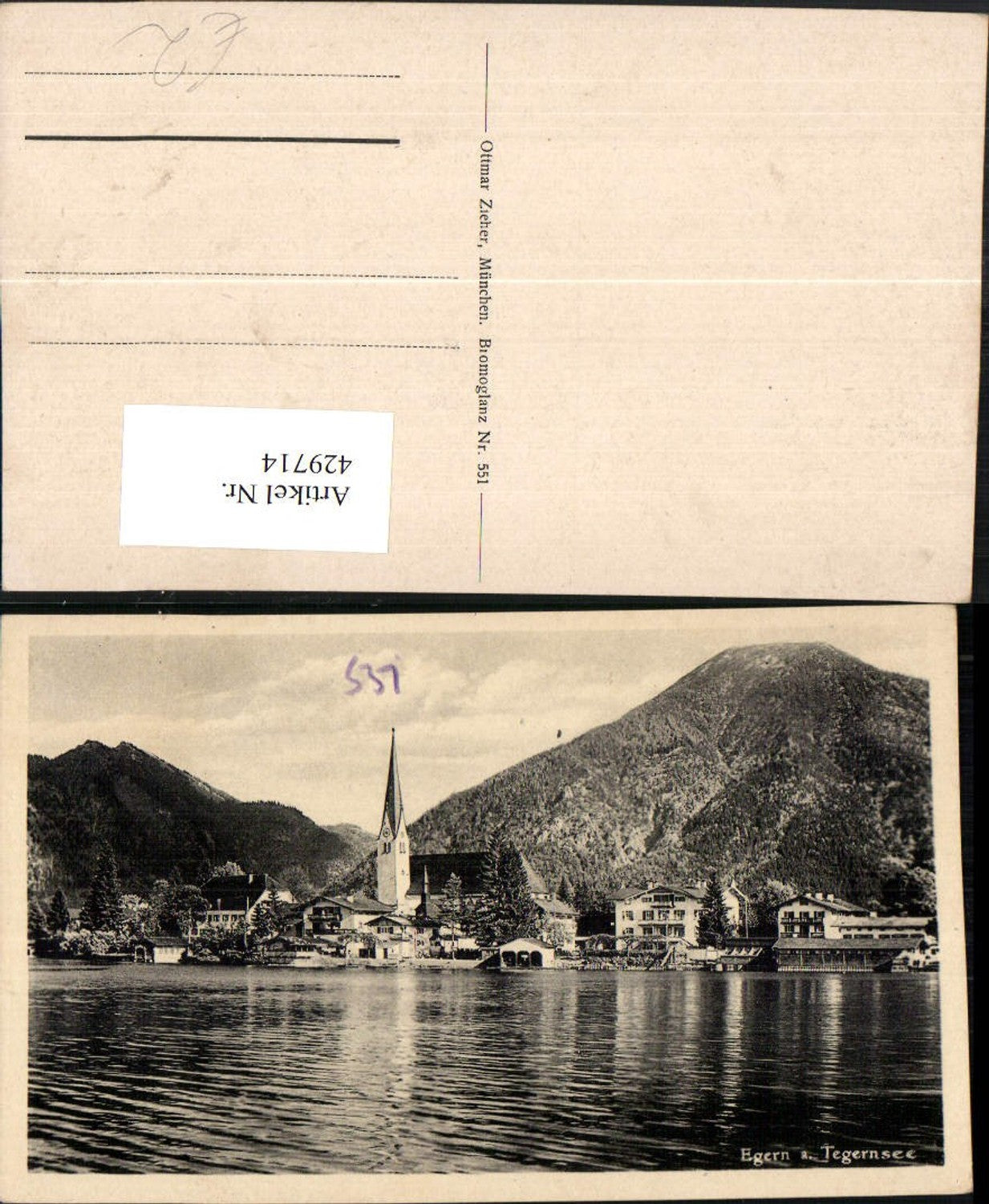 429714, Egern am Tegernsee, partial view of the church