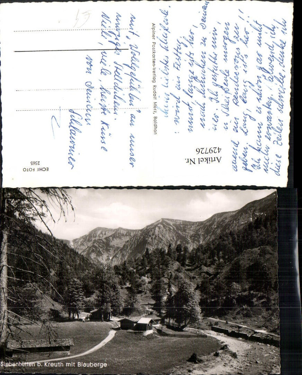 429726,Siebenhütten b. Kreuth m. Blauberge Bergkulisse