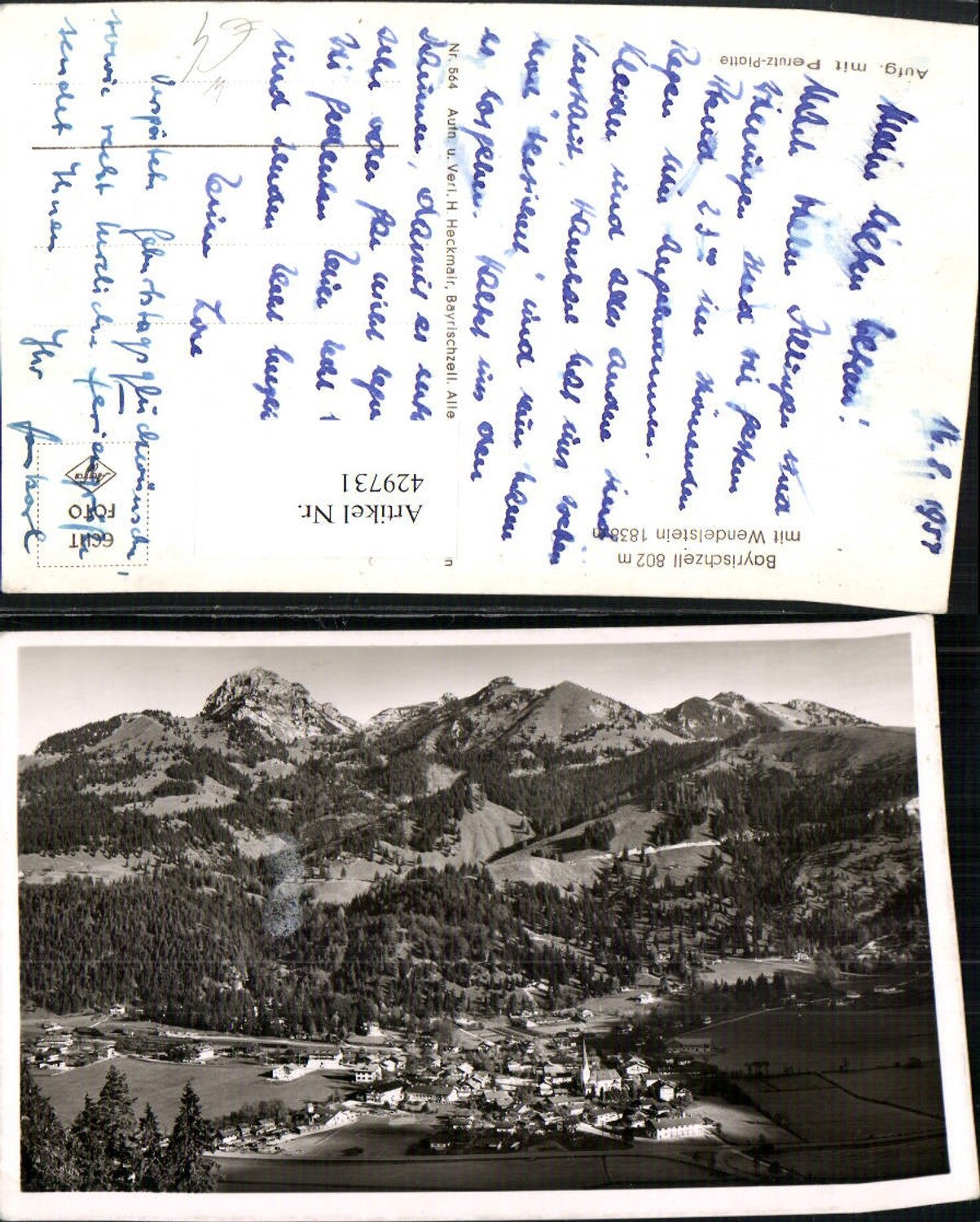 429731,Bayrischzell Totale m. Wendelstein Bergkulisse