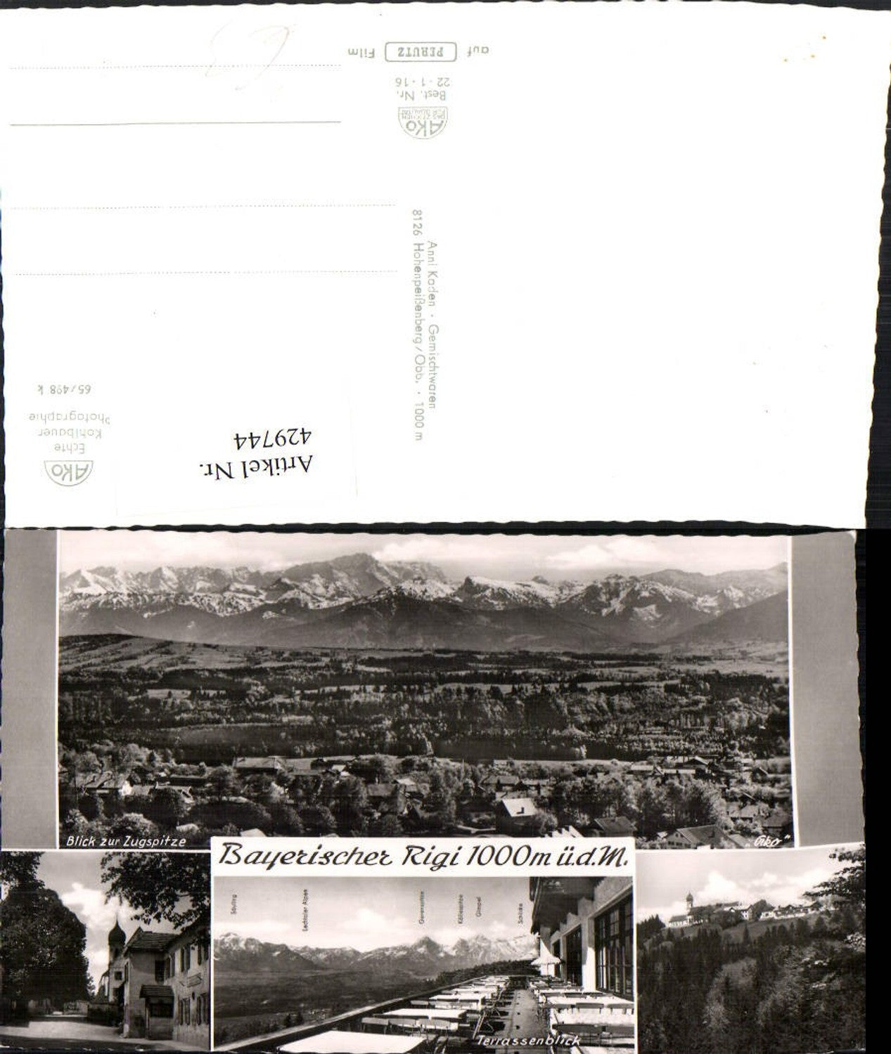 429744,Bayerischer Rigi b. Hohenpeißenberg Terrasse Mehrbildkarte