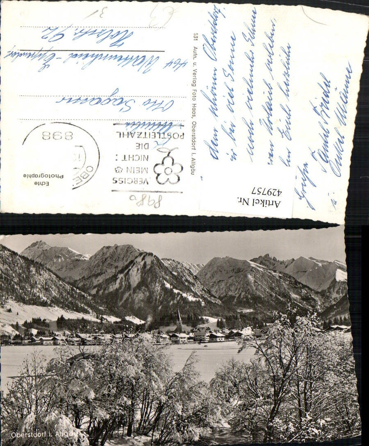 429757,Oberstdorf im Allgäu Totale Bergkulisse Winterbild