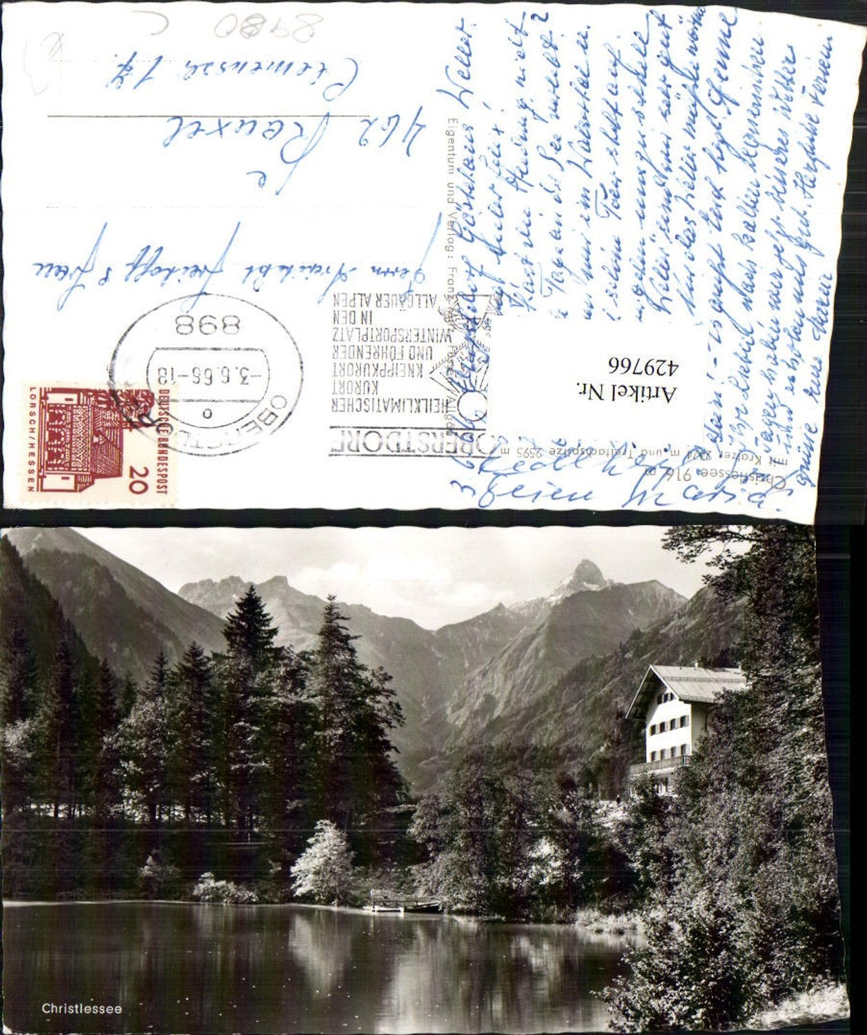 429766,Christlessee See b. Oberstdorf m. Kratzer Bergkulisse