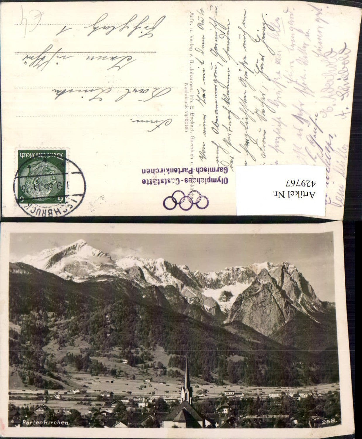 429767,Partenkirchen Teilansicht Bergkulisse