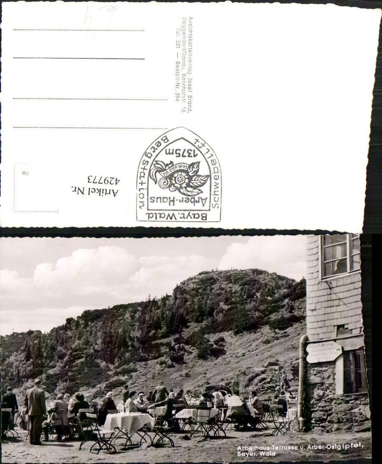 429773,Arberhaus Berghütte b. Bayerisch Eisenstein Terrasse m. Ostgipfel