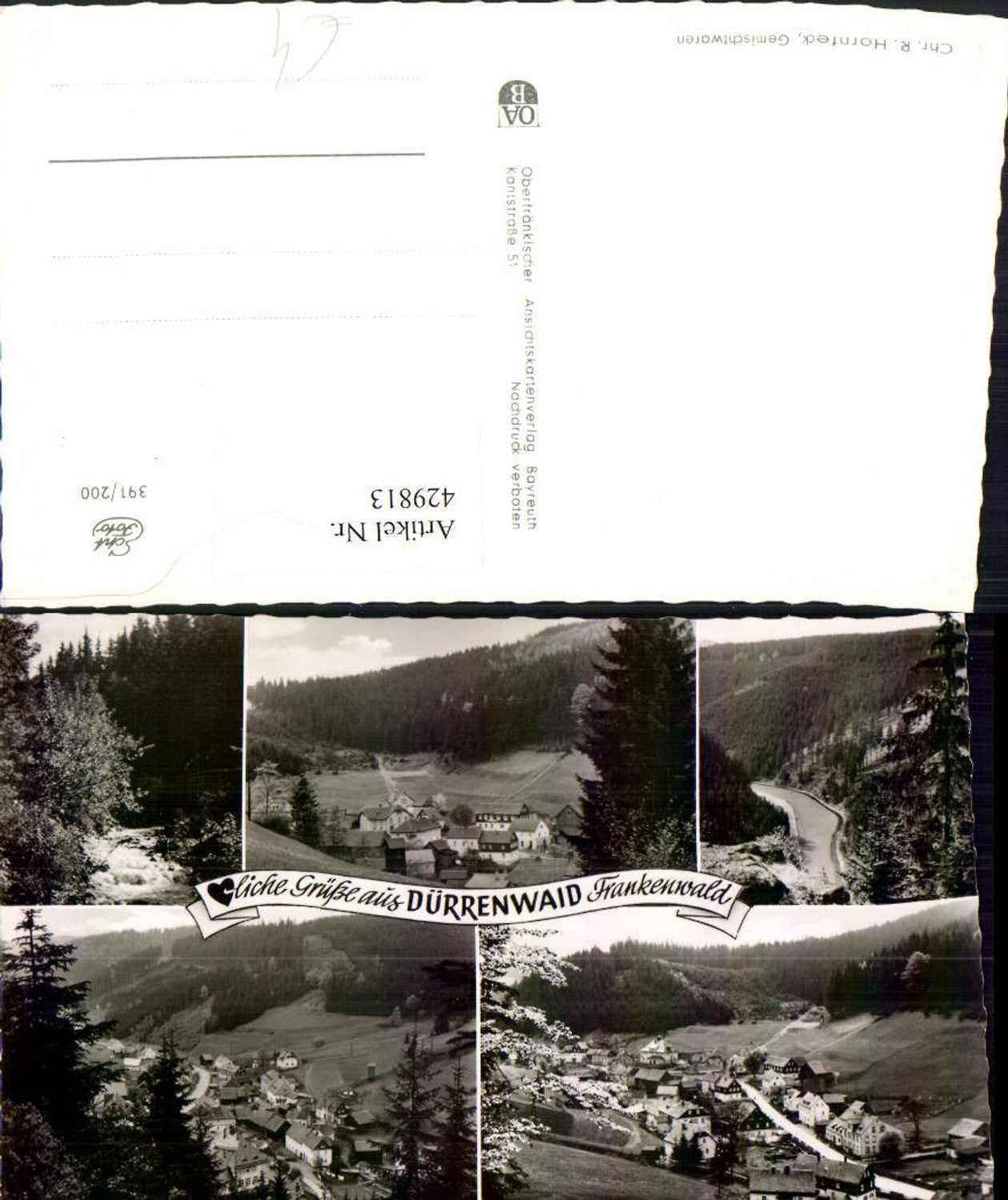 429813,Dürrenwaid im Frankenwald Totale Fluss Mehrbildkarte