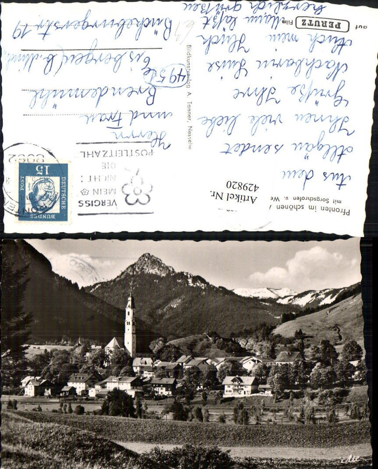 429820,Pfronten im Allgäu Totale m. Sorgschrofen Bergkulisse
