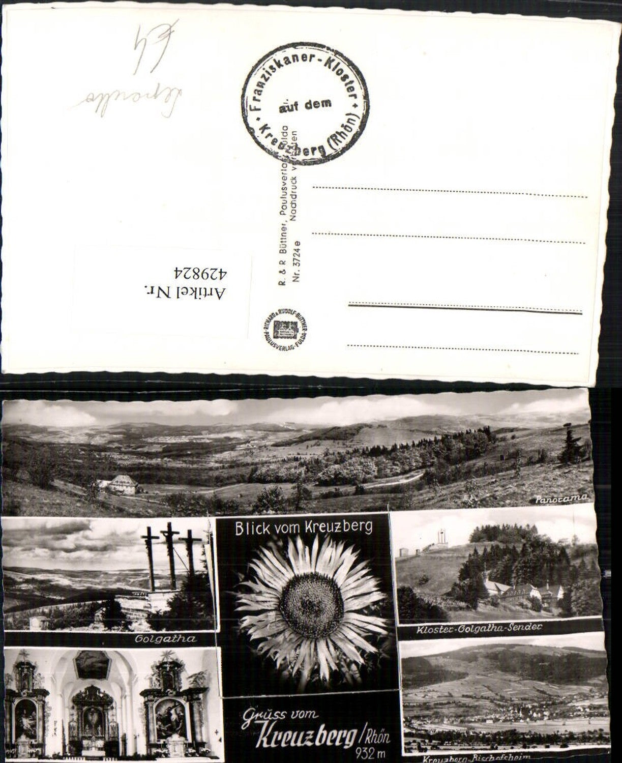 429824,Leporello Kreuzberg b. Bischofsheim an d. Rhön 10 Ansichten Golgatha Kloster Mehrbildkarte