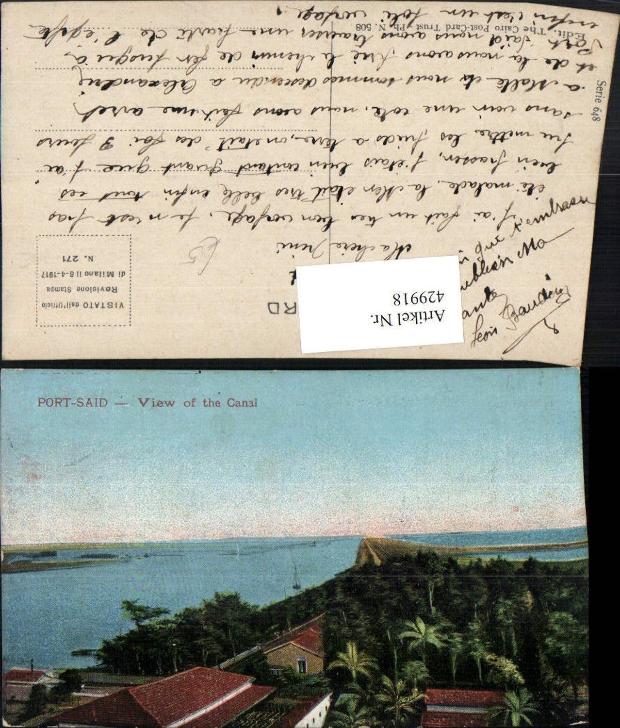 429918,Egypt Port Said View of the Canal Kanal