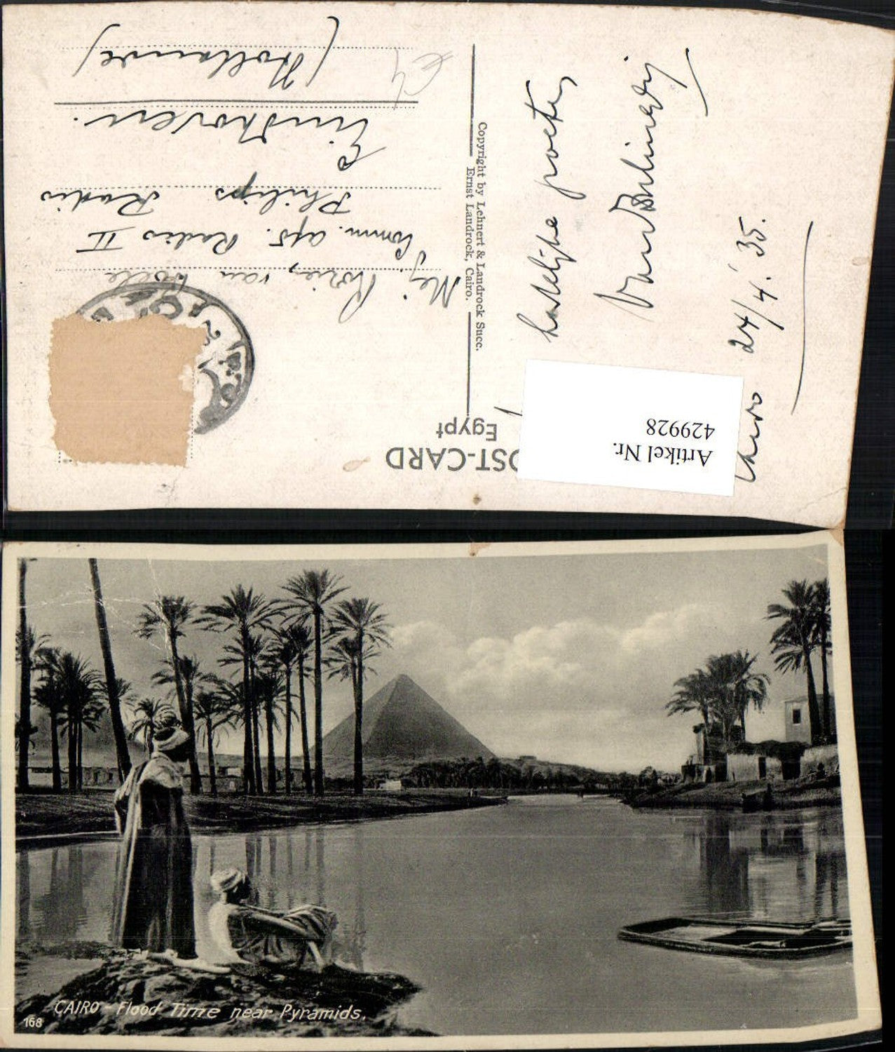 429928,Egypt Cairo Kairo Flood time near Pyramids Flut Pyramide Volkstypen