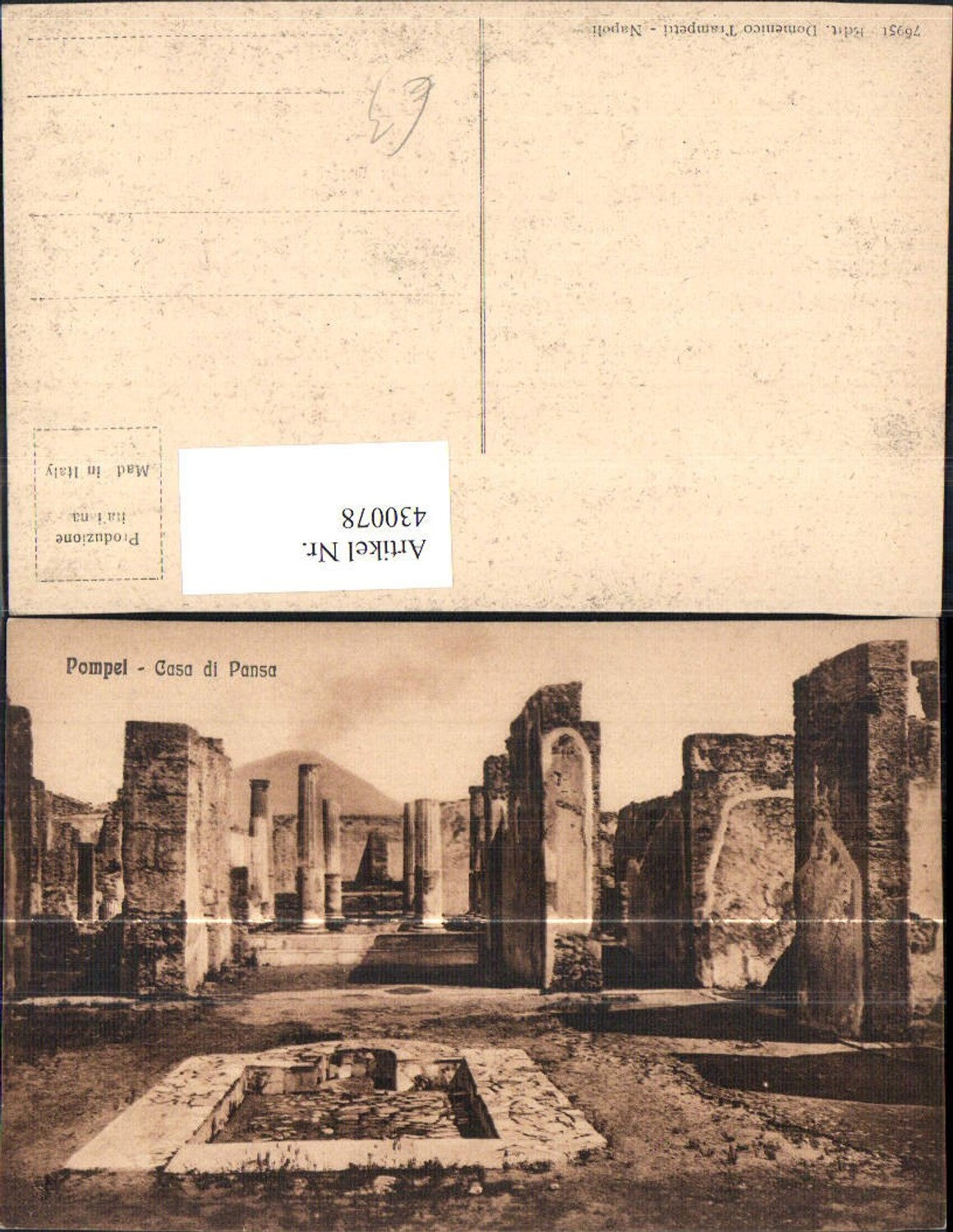 430078,Archäologie Pompei Casa di Pansa Ausgrabung Ruine
