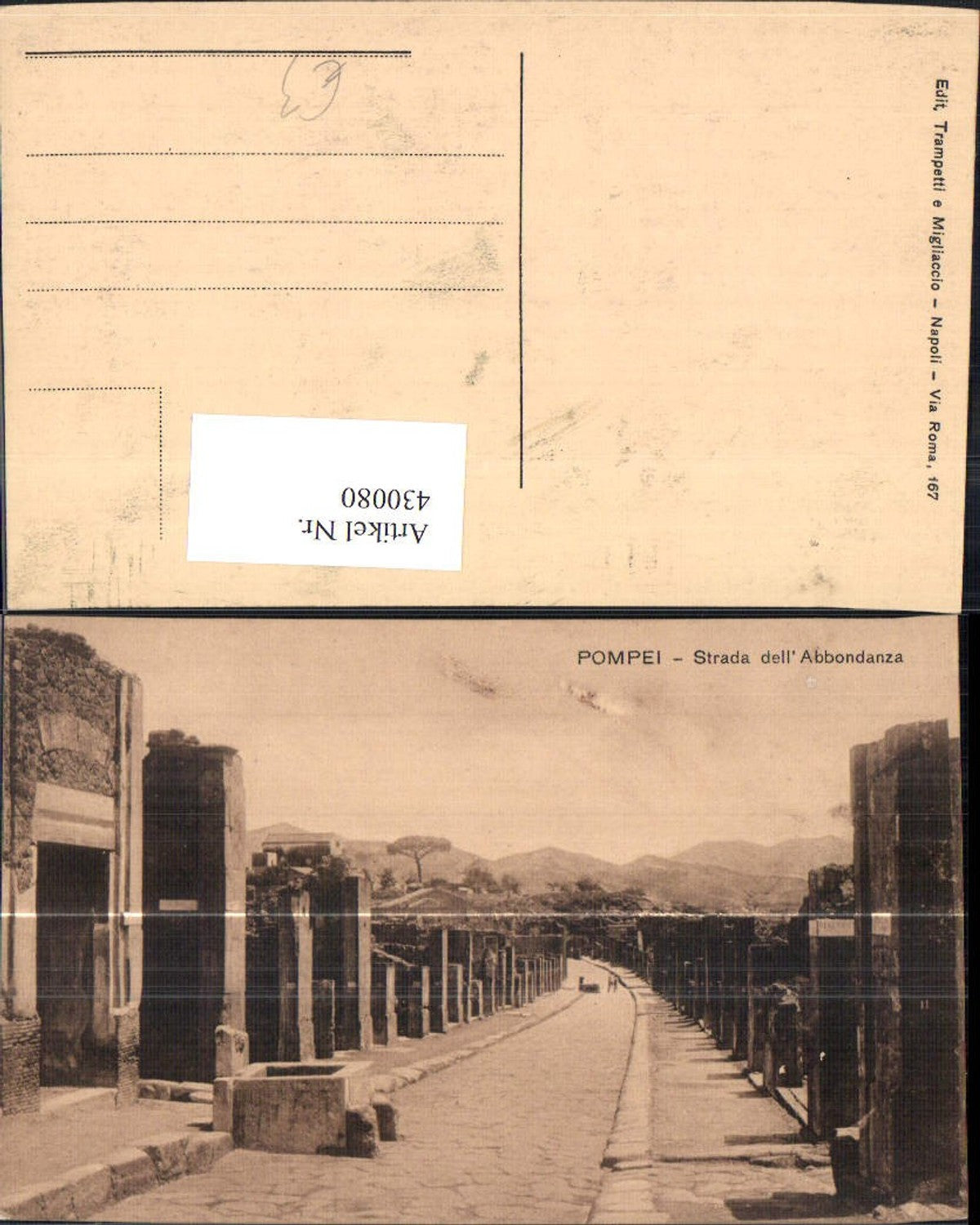 430080,Archäologie Pompei Strada dell Abbondanza Straße Ausgrabung Ruine