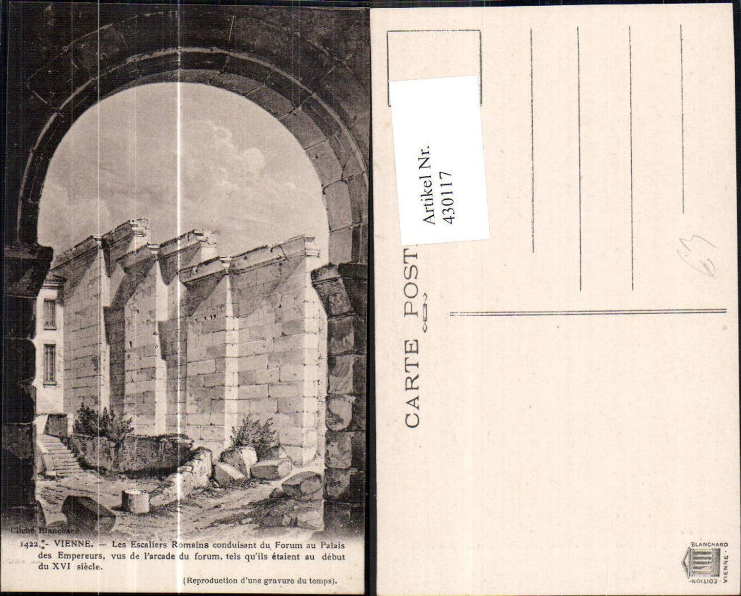 430117,Archäologie Vienne Les Escaliers Romains Forum au Palais des Empereurs Arkade