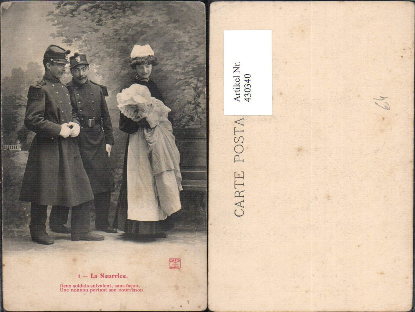 430340,La Nourrice Soldat Frau m. Baby Spruch Militärhumor Humor