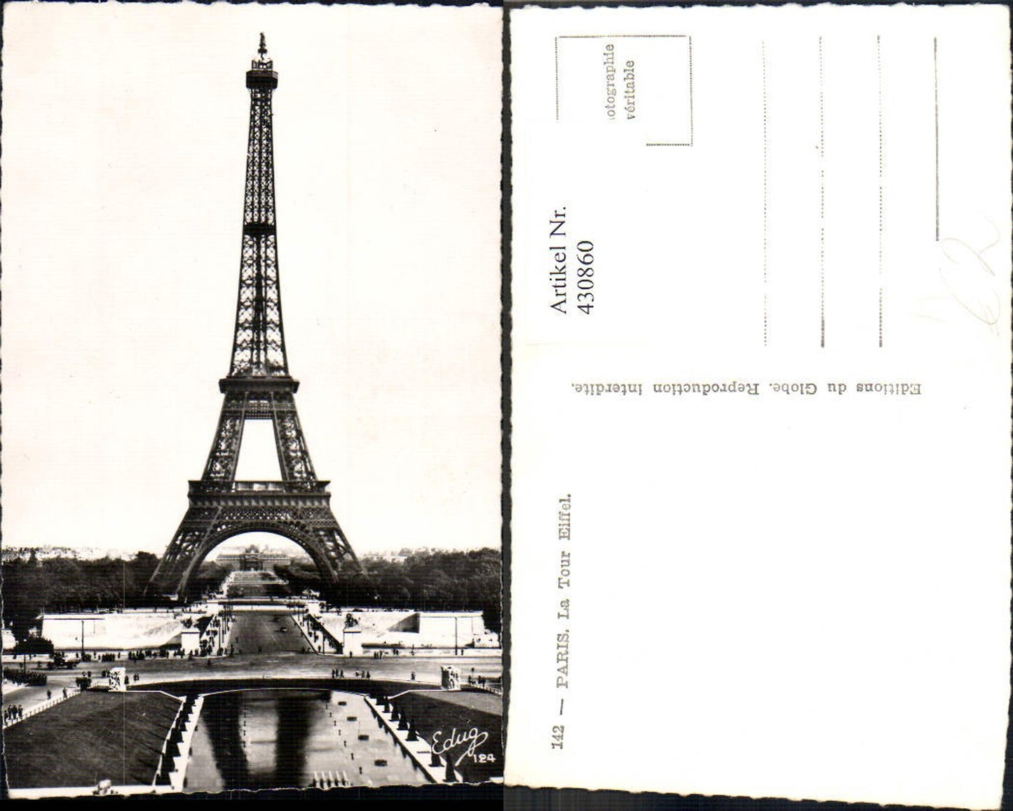 430860, Photo Ak Tower Paris Eiffel Tower La Tour Eiffel