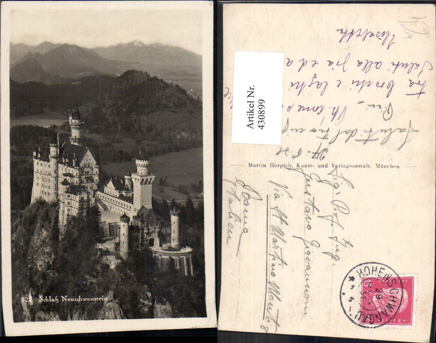 430899,Schloss Neuschwanstein Schwangau b. Füssen