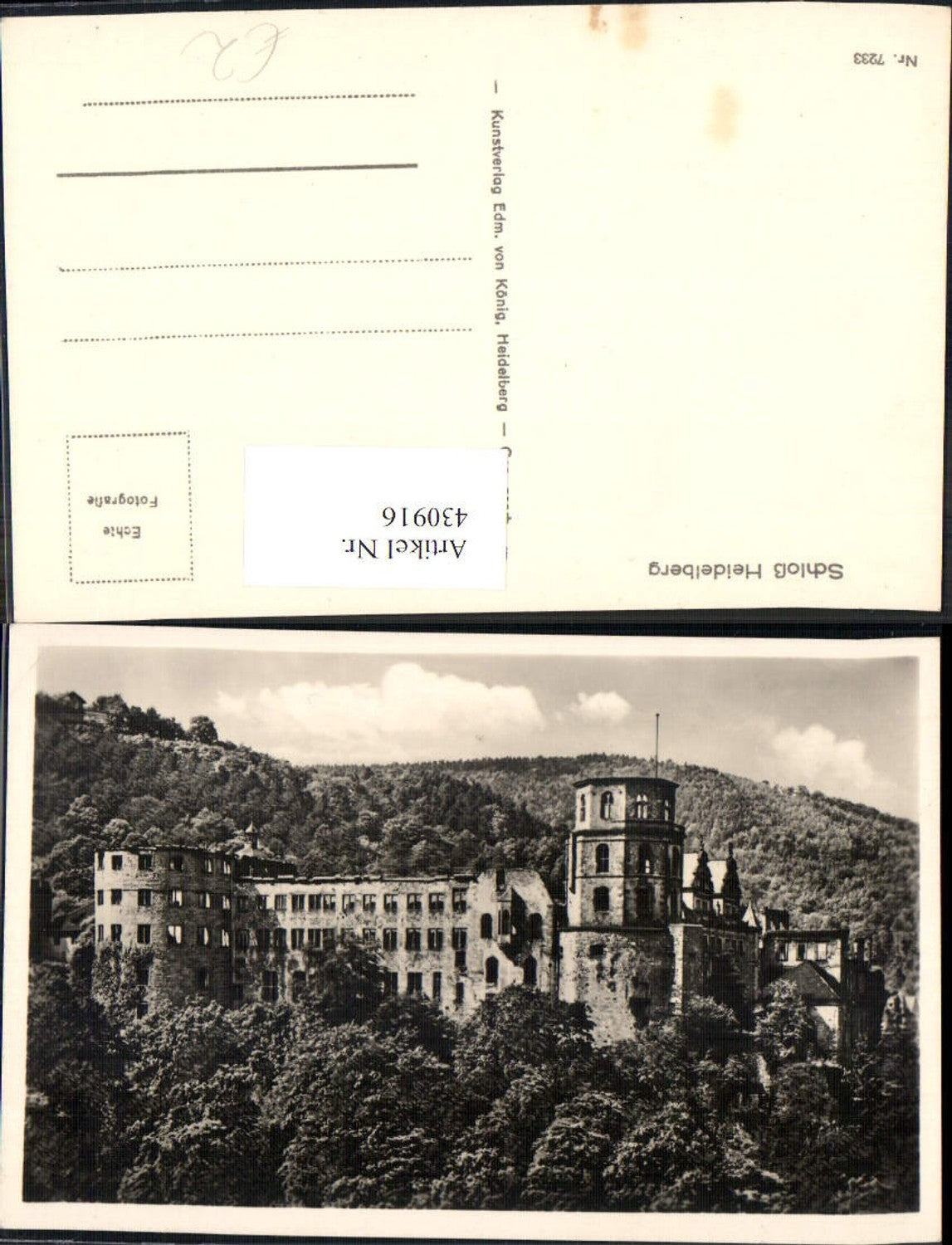 430916,Foto Ak Schloss Heidelberg