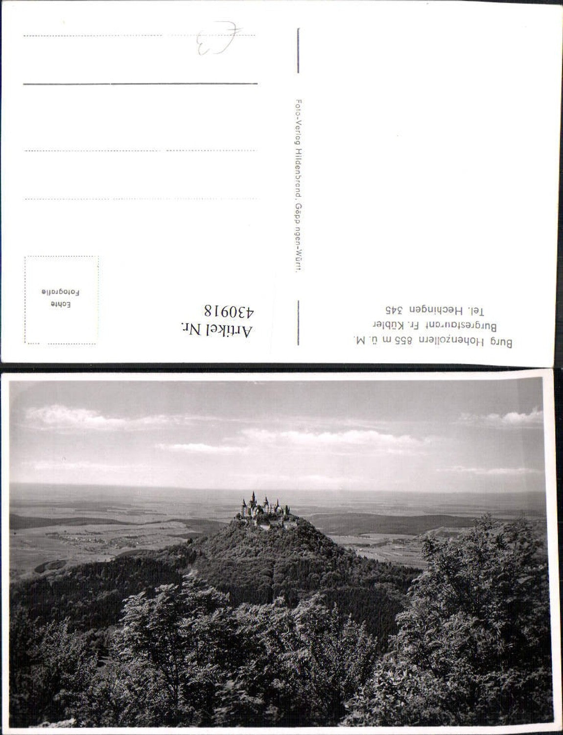 430918,Foto Ak Burg Hohenzollern Totale