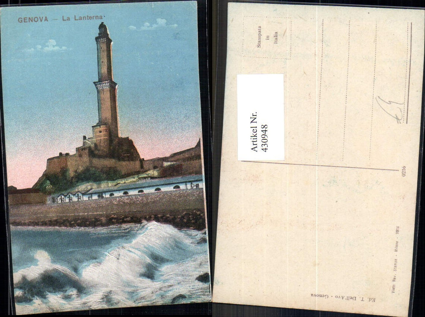 430948,Leuchtturm Genova La Lanterna Brandung Küste