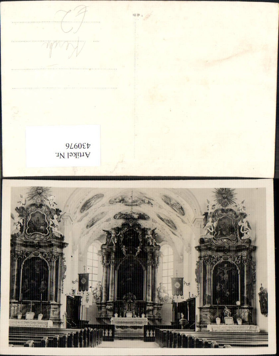 430976,Foto Ak Kirche Innenansicht