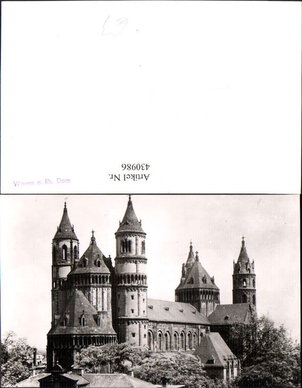 430986,Foto Ak Worms a. Rhein Der Dom Kaiserdom