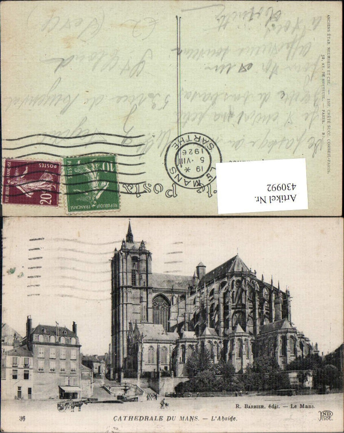 430992,Cathedrale du Mans L Abside Kirche Dom