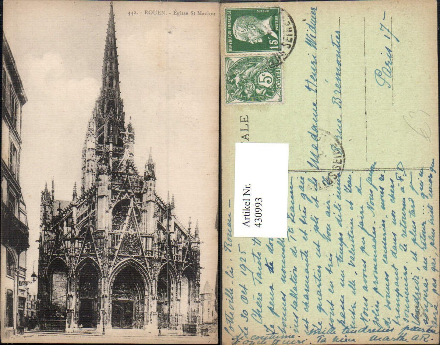430993,Rouen Eglise St Maclou Kirche Dom