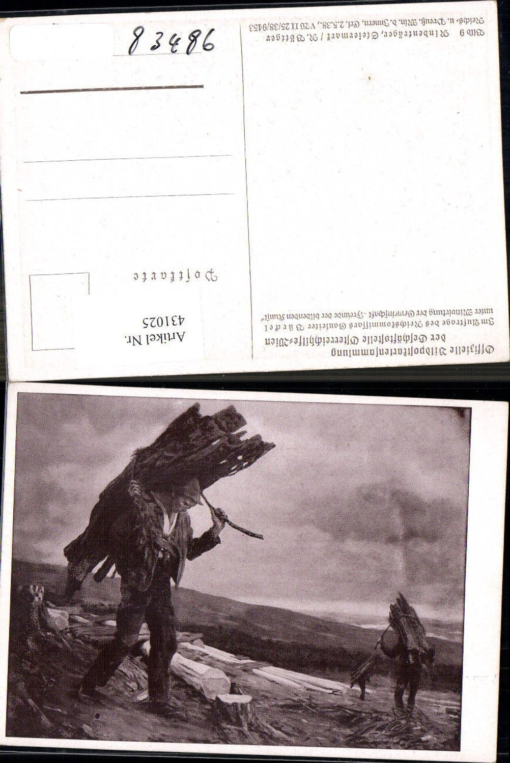 431025,Künstler Ak Off. Bildpostkartensammlung Österreichhilfe Nr. 9 R. Böttger Rindenträger