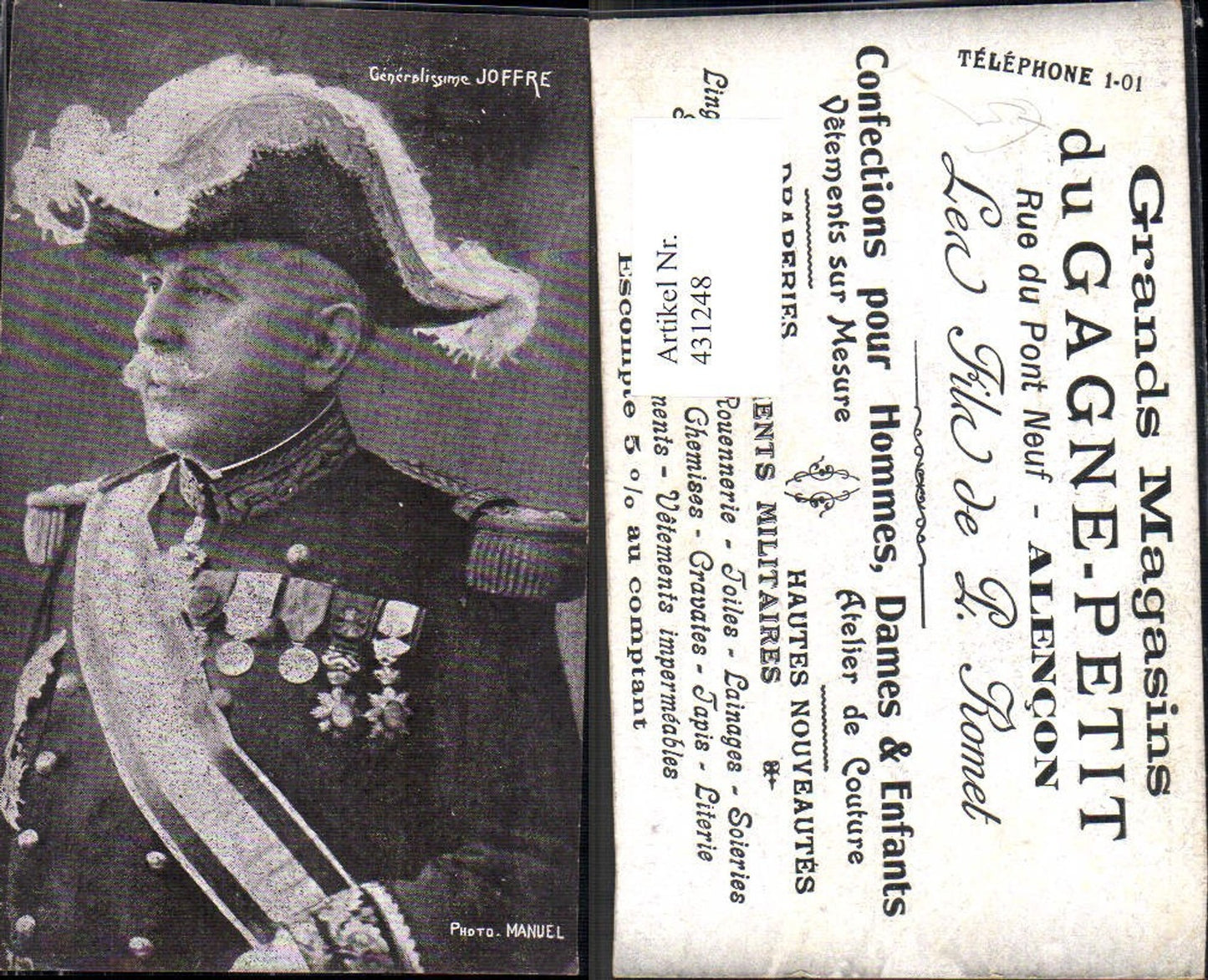 431248,Politiker Generalissime Joffre Soldat Uniform Frankreich