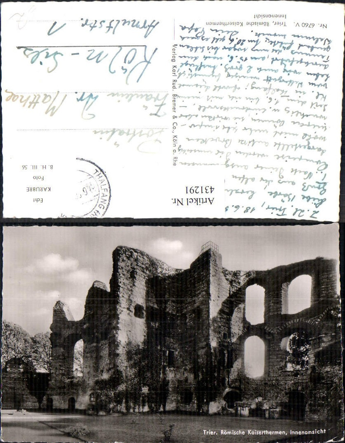 431291,Trier Römische Kaiserthermen Innenansicht Archäologie Ausgrabungen