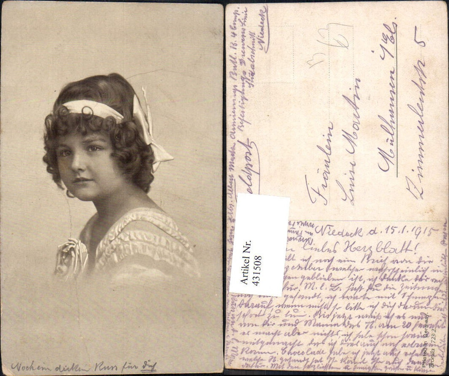 431508,Kind Mädchen Haarschleife Portrait