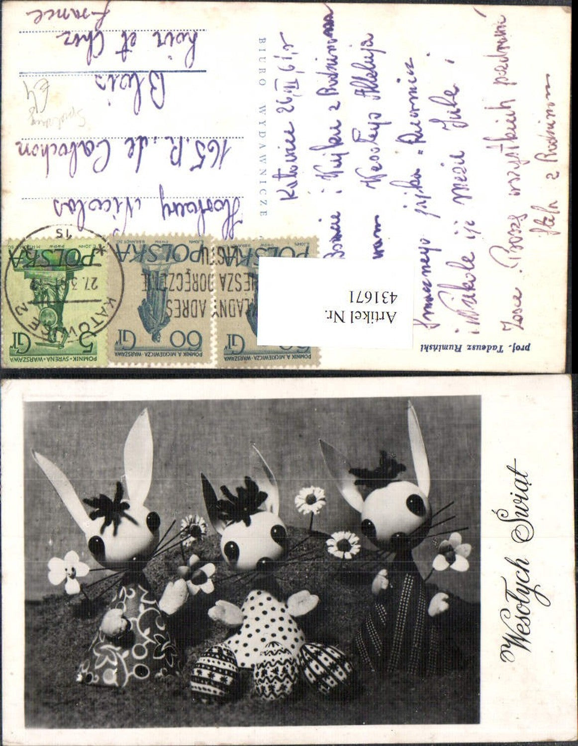 431671, Prof. Tadeusz Ruminski, mice, crafted eggs, toys