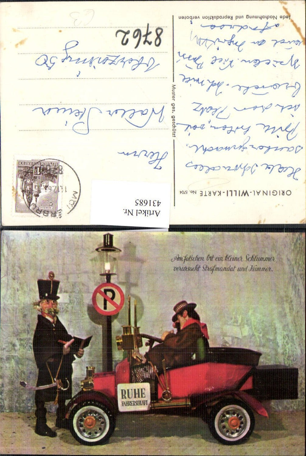 431685,Orig. Willi-Karte 5704 Puppe Automobil Auto Spielzeug