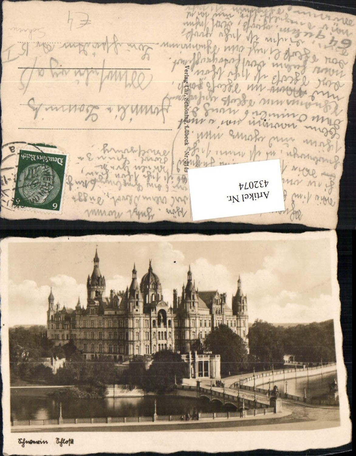 432074,Schwerin Schloss Brücke