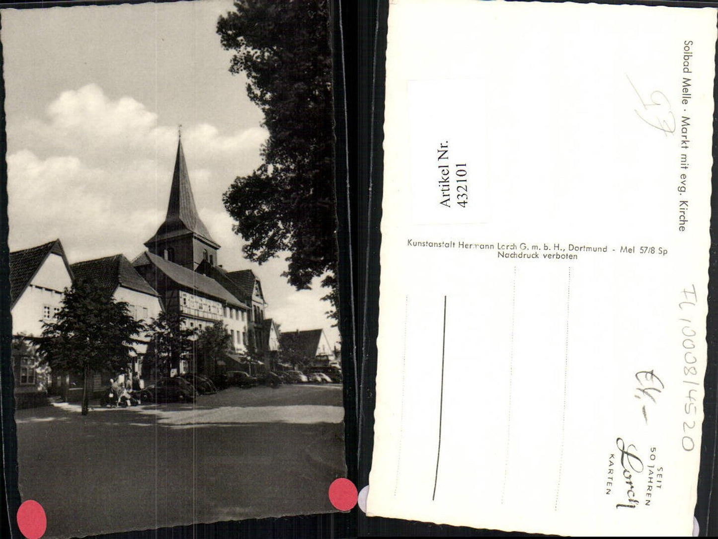 432101,Bad Melle Markt m. Evangelischer Kirche Straßenansicht