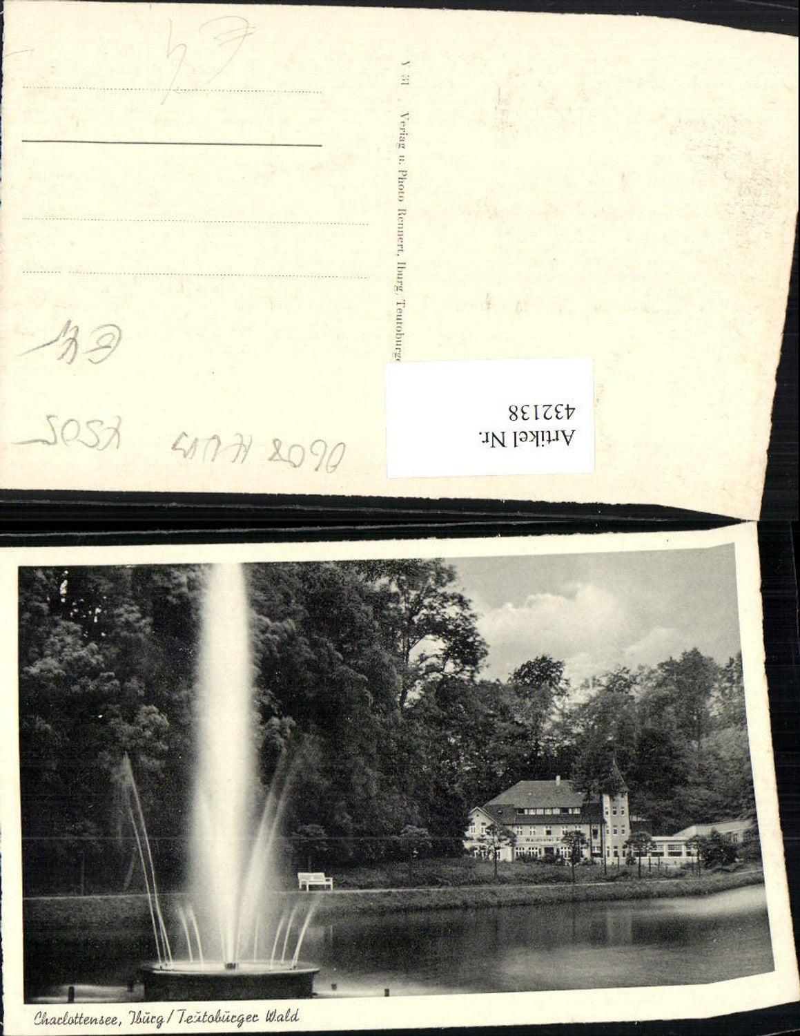 432138,Iburg im Teutoburger Wald Charlottensee See Fontäne