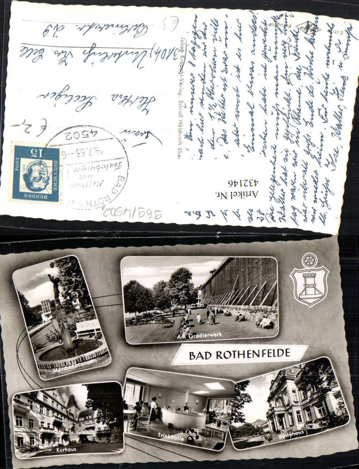 432146,Bad Rothenfelde Gradierwerk Märchenbrunnen Kurhaus Mehrbildkarte