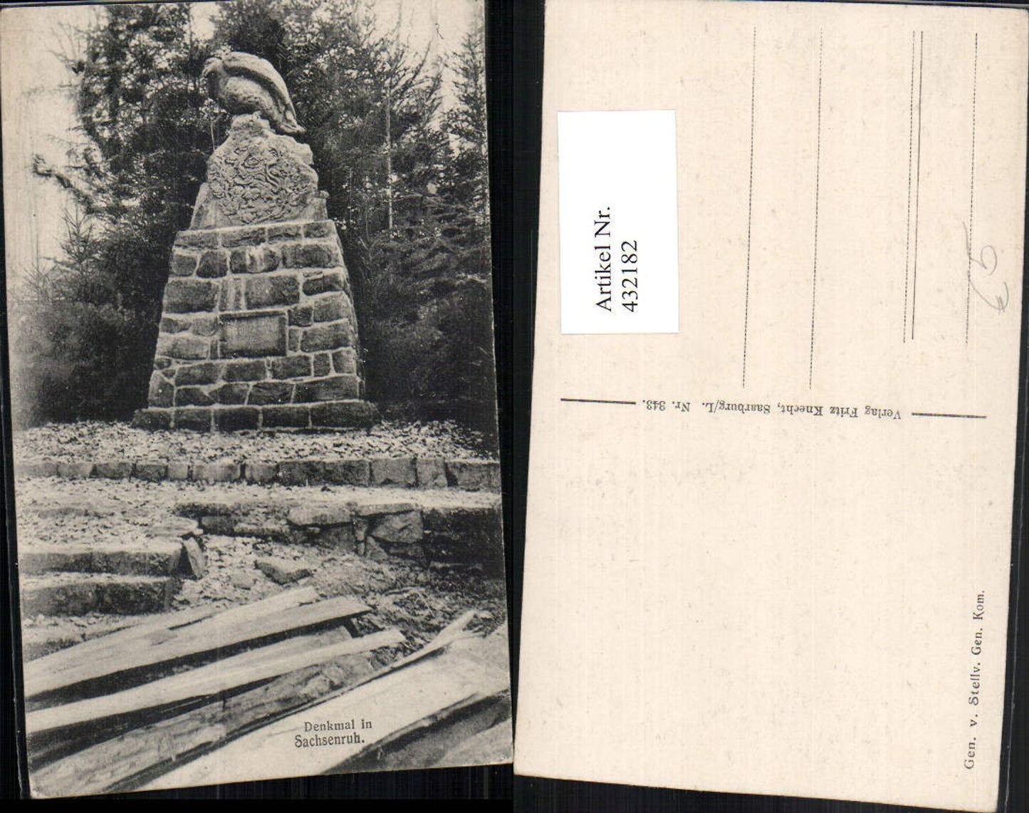 432182,Sachsenruh b. Altenberg im Erzgebirge Denkmal