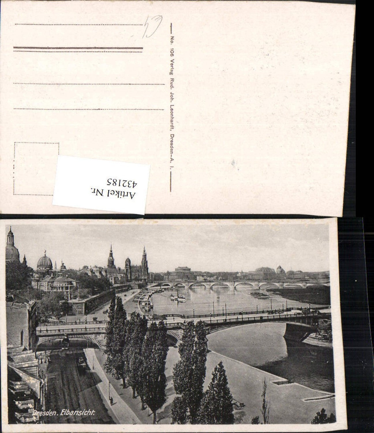432185,Dresden Teilansicht Elbe Brücken