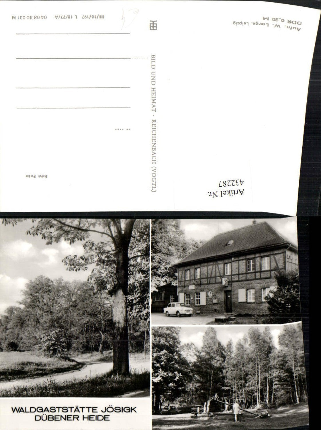 432287,Dübener Heide Waldgaststätte Jösigk Mehrbildkarte