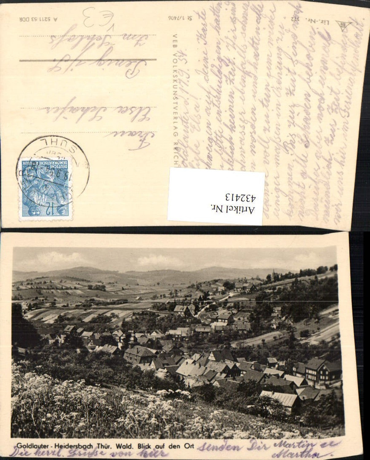 432413, Suhl Goldlauter Heidersbach Totale pub VEB
