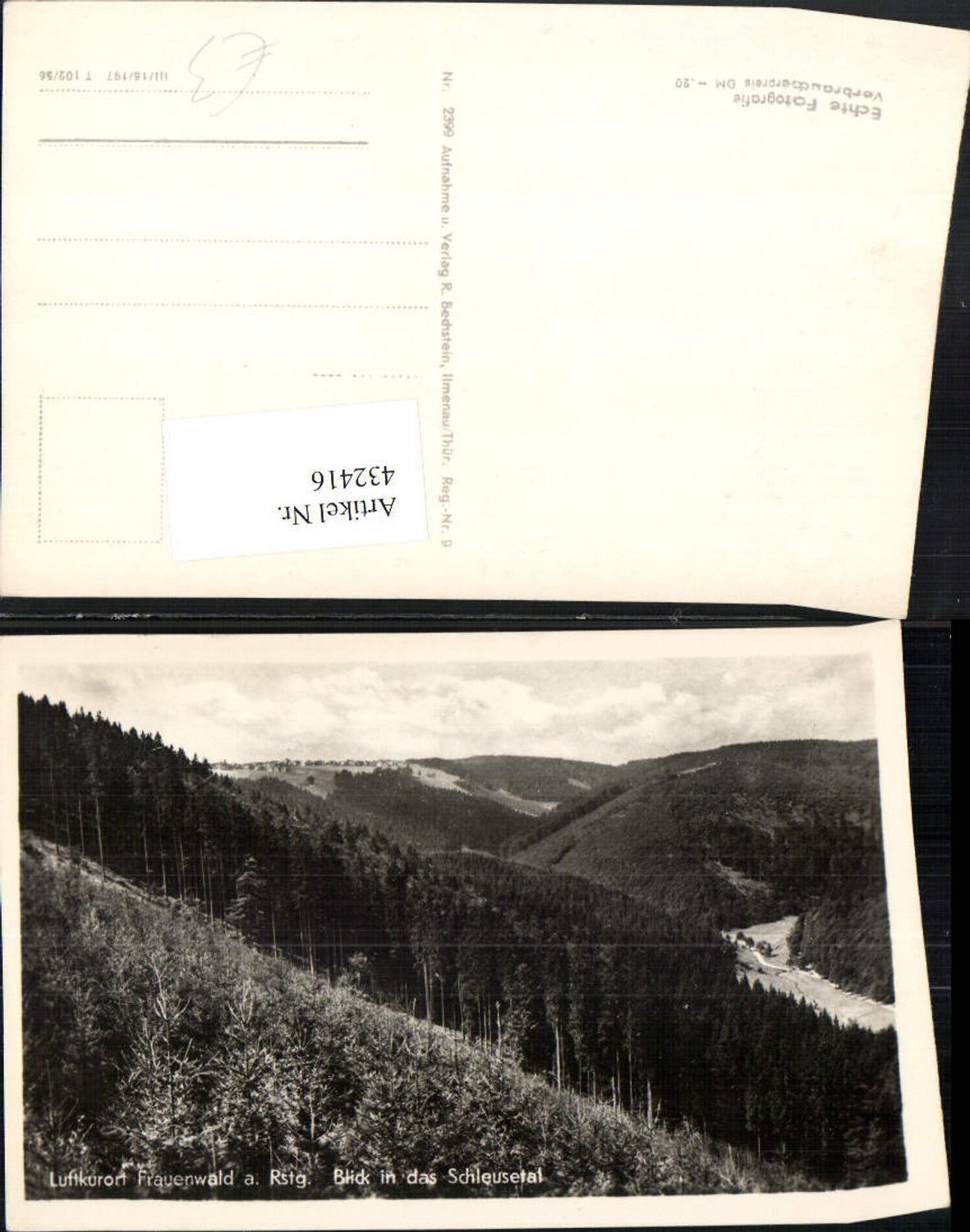 432416, Frauenwald am Rennsteig, view into the Schleusetal valley, landscape
