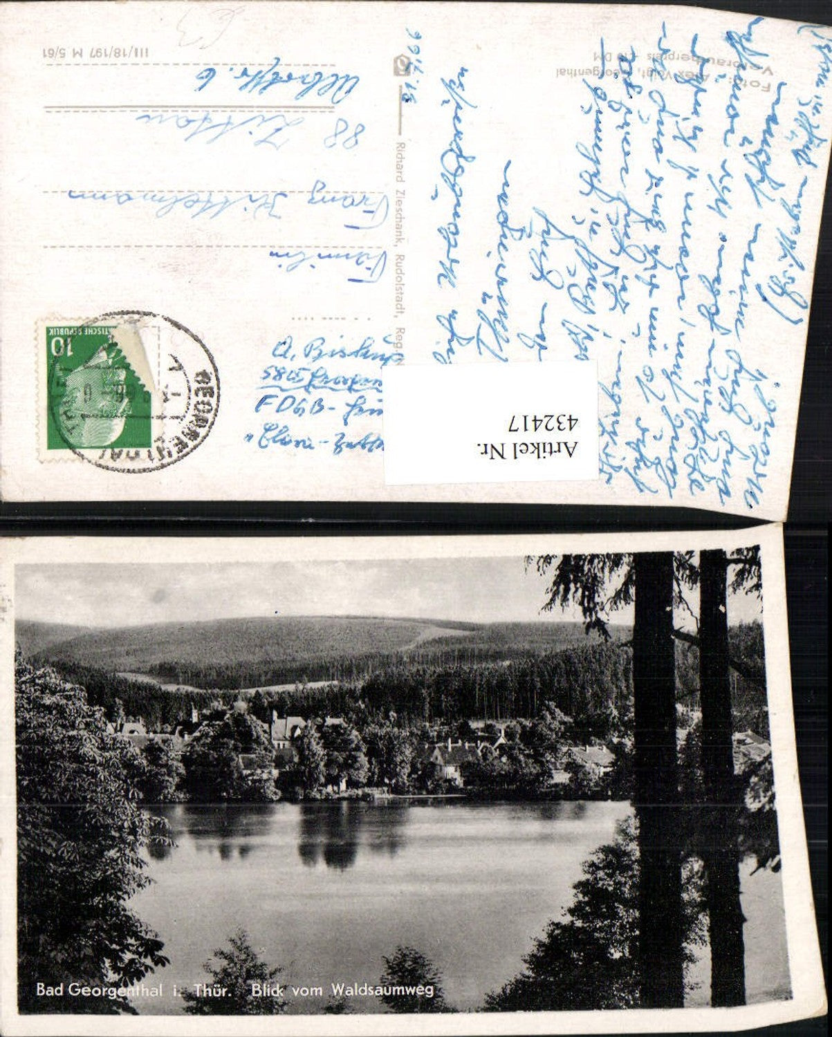 432417,Bad Georgenthal Teilansicht Blick vom Waldsaumweg