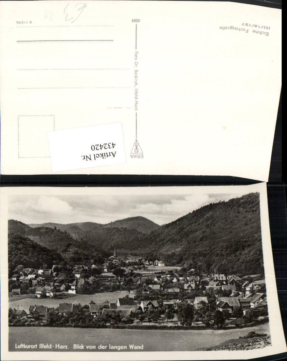 432420, Ilfeld in the Harz Mountains, view from the long wall
