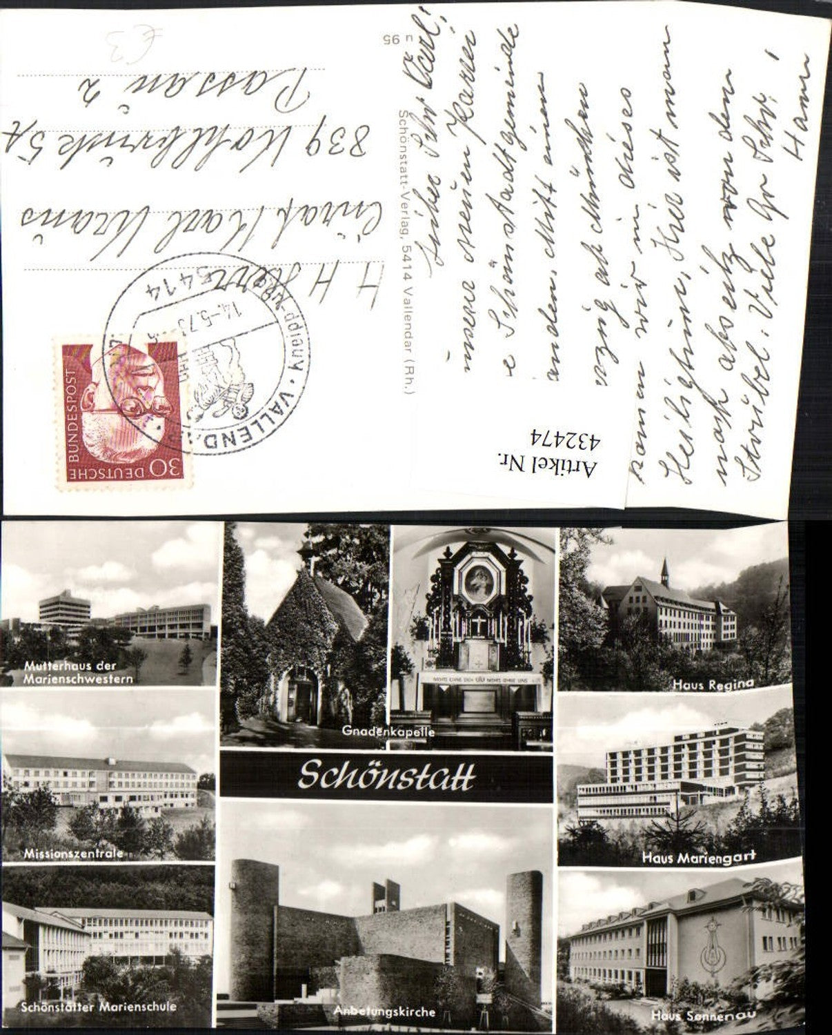 432474,Schönstatt Missionszentrale Anbetungskirche Mutterhaus Kapelle Mehrbildkarte